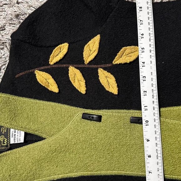 Virgin Wool Boho Button Sweater Size S - Picture 5 of 6